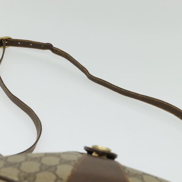 GUCCI GG Supreme Web Sherry Line Bag Pvc Beige Gold Red 89 02 032 - Picture 8 of 16